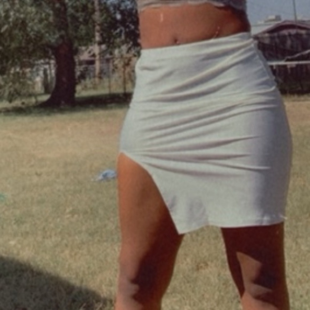 Triney Split Mini Skirt